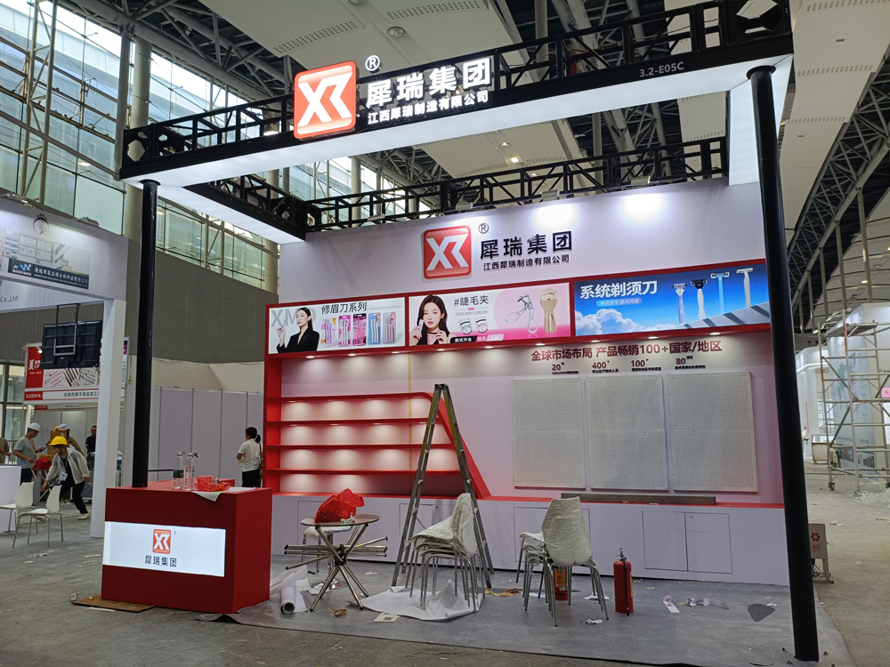 犀瑞集團展臺搭建第二天現(xiàn)場效果